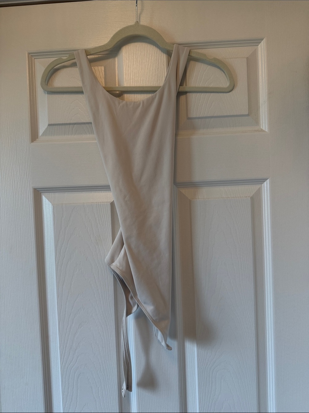 Aritzia high neck open back Bodysuit in Beige